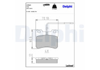 Brake Pad Set, disc brake LP563 Delphi