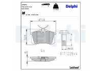 Brake Pad Set, disc brake LP571 Delphi
