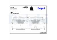 Brake Pad Set, disc brake LP576 Delphi