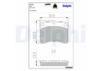 Brake Pad Set, disc brake LP578 Delphi