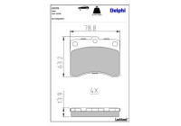 Brake Pad Set, disc brake LP578 Delphi
