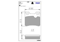 Brake Pad Set, disc brake LP586 Delphi