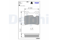 Brake Pad Set, disc brake LP586 Delphi