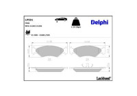 Brake Pad Set, disc brake LP591 Delphi