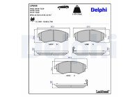 Brake Pad Set, disc brake LP606 Delphi