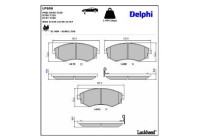 Brake Pad Set, disc brake LP606 Delphi