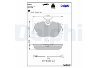 Brake Pad Set, disc brake LP608 Delphi