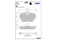 Brake Pad Set, disc brake LP608 Delphi