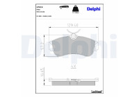 Brake Pad Set, disc brake LP616 Delphi