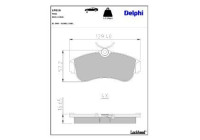 Brake Pad Set, disc brake LP616 Delphi