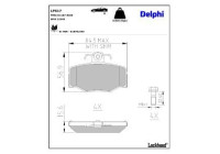 Brake Pad Set, disc brake LP617 Delphi