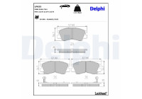 Brake Pad Set, disc brake LP633 Delphi