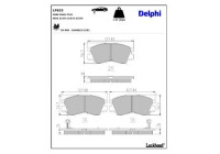 Brake Pad Set, disc brake LP633 Delphi