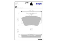Brake Pad Set, disc brake LP639 Delphi