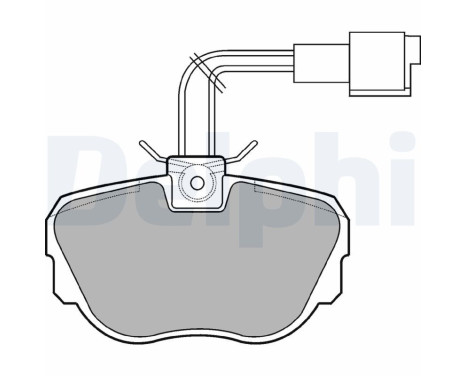 Brake pad set, disc brake LP647 Delphi