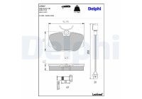 Brake pad set, disc brake LP647 Delphi