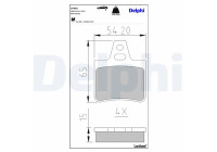 Brake Pad Set, disc brake LP655 Delphi