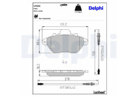 Brake pad set, disc brake LP666 Delphi