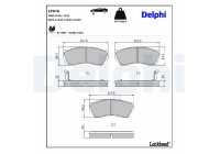 Brake pad set, disc brake LP676 Delphi