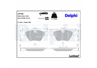Brake pad set, disc brake LP705 Delphi