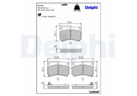 Brake Pad Set, disc brake LP743 Delphi