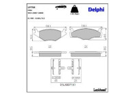 Brake Pad Set, disc brake LP756 Delphi