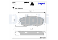 Brake Pad Set, disc brake LP766 Delphi