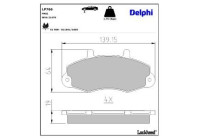 Brake Pad Set, disc brake LP766 Delphi