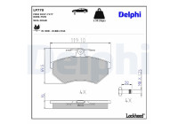 Brake Pad Set, disc brake LP770 Delphi