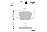 Brake Pad Set, disc brake LP780 Delphi