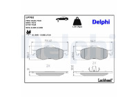 Brake Pad Set, disc brake LP782 Delphi