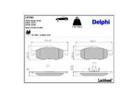 Brake Pad Set, disc brake LP782 Delphi
