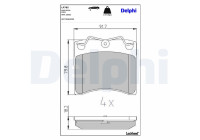 Brake Pad Set, disc brake LP785 Delphi