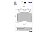 Brake Pad Set, disc brake LP785 Delphi
