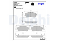 Brake pad set, disc brake LP789 Delphi