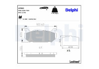 Brake Pad Set, disc brake LP802 Delphi