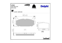 Brake Pad Set, disc brake LP802 Delphi