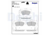 Brake Pad Set, disc brake LP809 Delphi