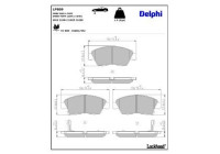 Brake Pad Set, disc brake LP809 Delphi