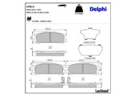 Brake Pad Set, disc brake LP814 Delphi