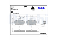 Brake Pad Set, disc brake LP822 Delphi
