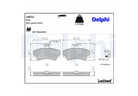 Brake Pad Set, disc brake LP822 Delphi