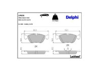Brake Pad Set, disc brake LP839 Delphi