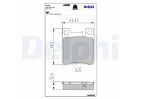 Brake Pad Set, disc brake LP841 Delphi