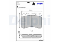 Brake Pad Set, disc brake LP844 Delphi