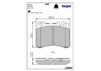 Brake Pad Set, disc brake LP844 Delphi