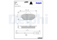 Brake Pad Set, disc brake LP851 Delphi