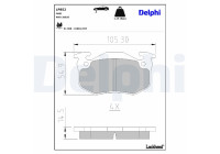 Brake Pad Set, disc brake LP852 Delphi