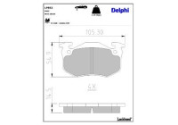 Brake Pad Set, disc brake LP852 Delphi