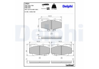 Brake Pad Set, disc brake LP854 Delphi